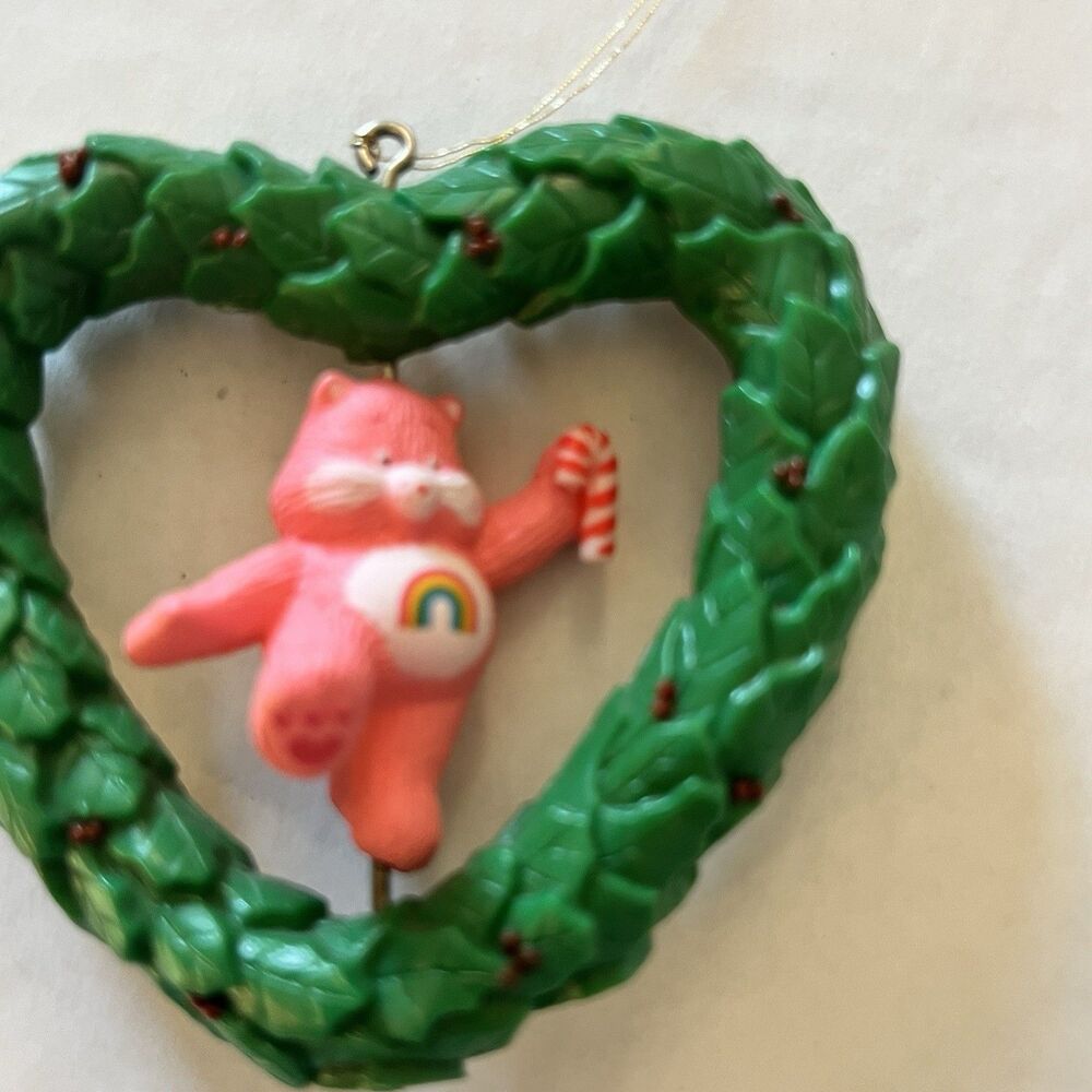 1984 Care Bears Cheer Bear Pride Wreath Christmas Ornament American Greetings
